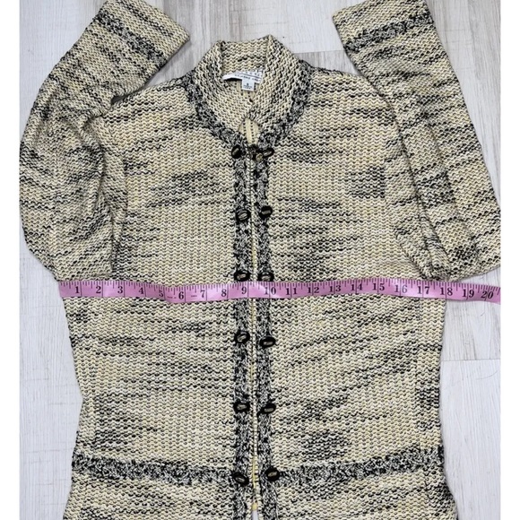 St John Marie Gray Knit Suit Jacket & Pencil Skirt 2pc Yellow Black Sz 6 - Picture 7 of 8